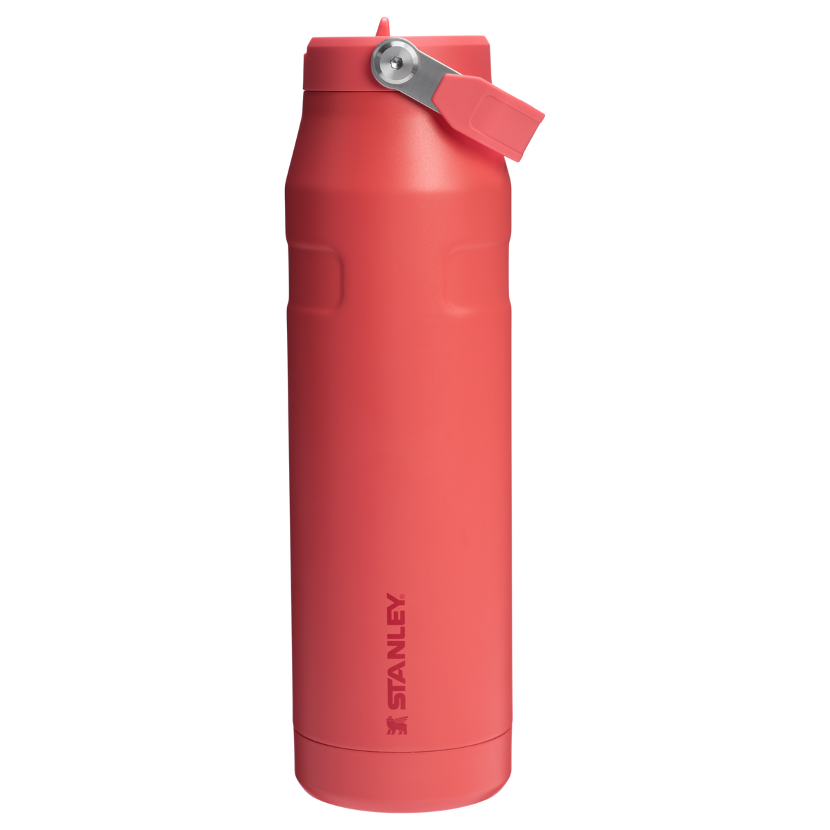 Stanley 36 OZ IceFlow Aerolight Water Bottle WIth Flip Straw In Hot Coral Red