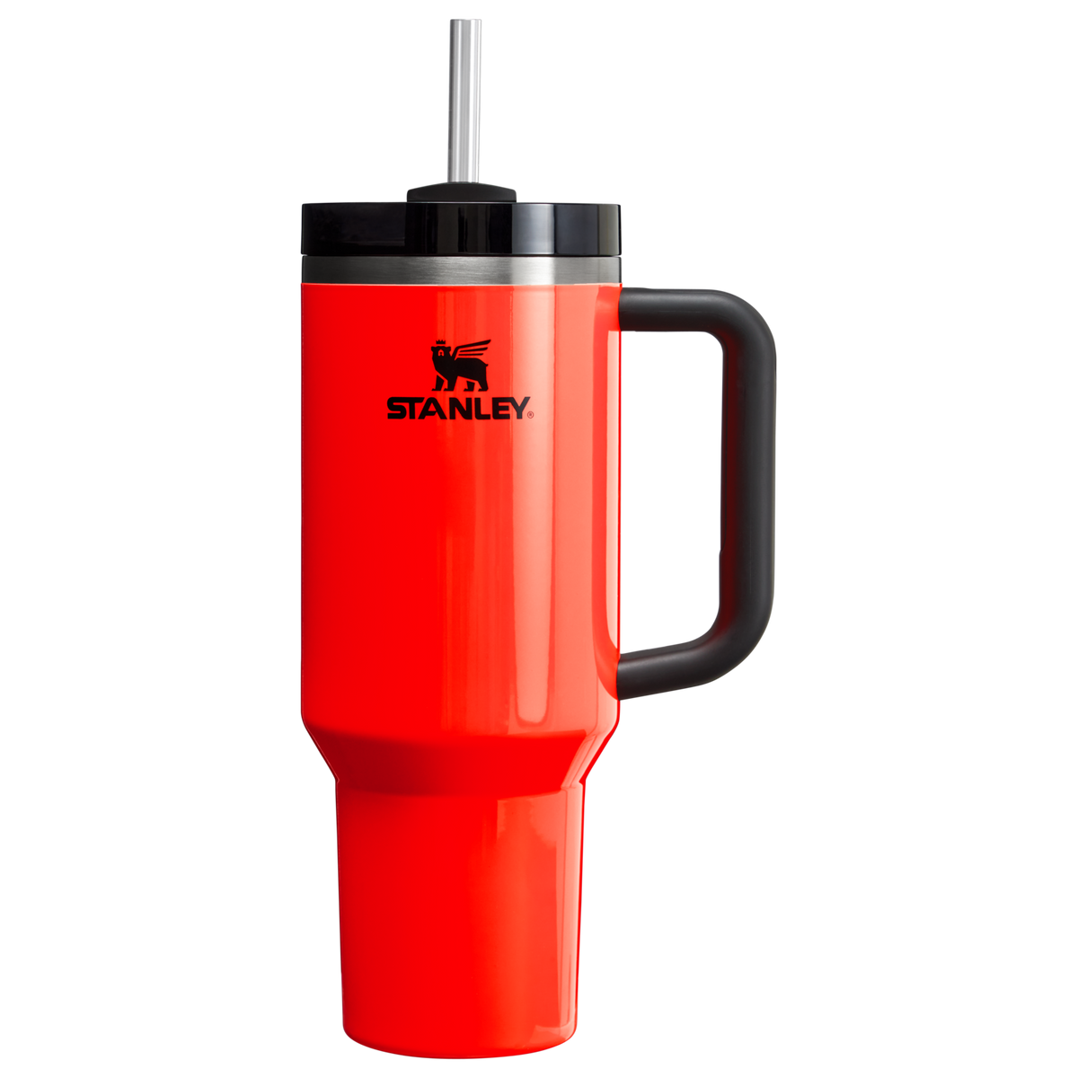 Stanley Quencher H2.O FlowState Tumbler Cup 40 OZ In Neon Orange