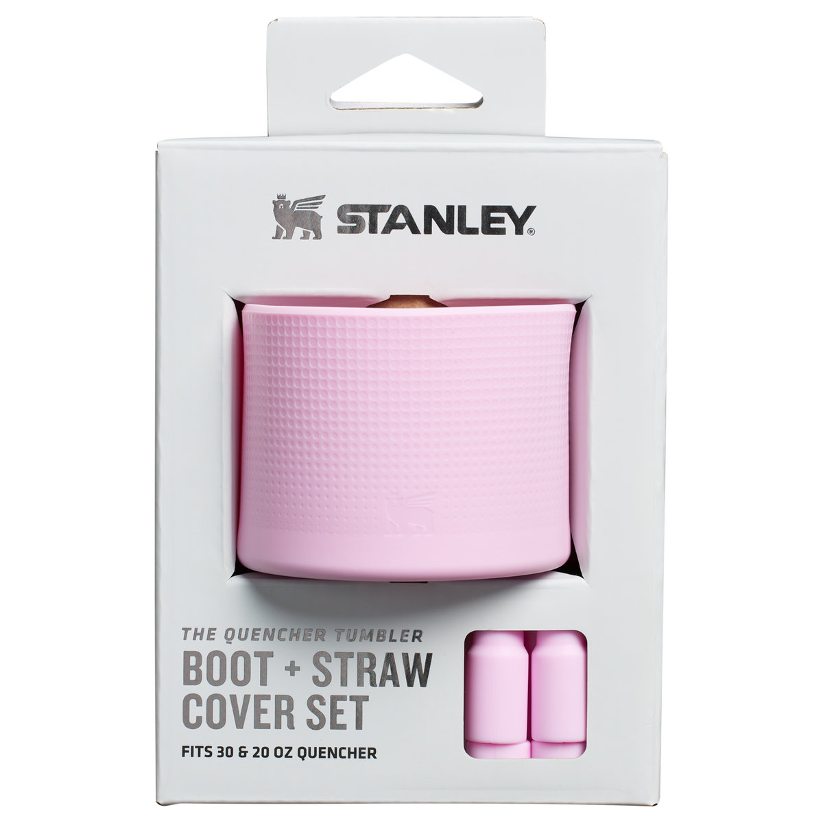 Stanley Quencher Tumbler Boot & Straw Cover For 30 To 20 OZ Cups In Cherry Blossom Pink
