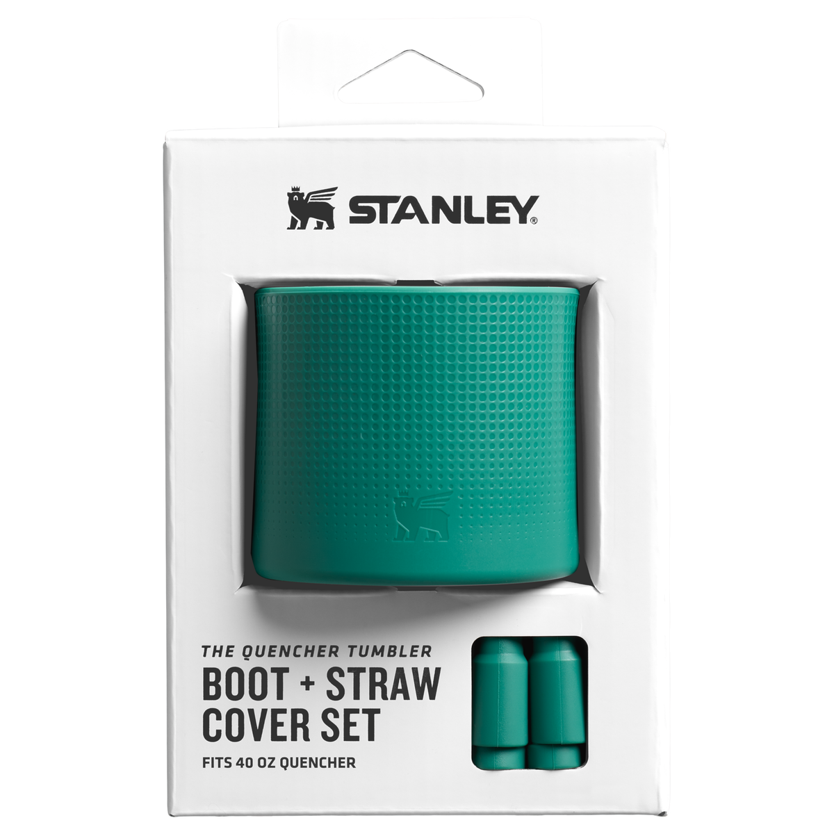 Stanley 40 OZ Quencher Tumbler Boot & Straw Cover In Alpine Green